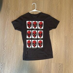 Marvel Black and Red Deadpool Kids T-Shirt